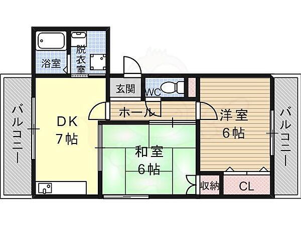 白洗舎ビル ｜大阪府羽曳野市白鳥１丁目(賃貸マンション2DK・3階・50.00㎡)の写真 その2