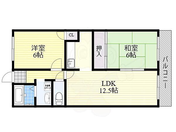 ウイングヒルズ羽曳野 ｜大阪府羽曳野市西浦４丁目(賃貸マンション2LDK・1階・53.46㎡)の写真 その2