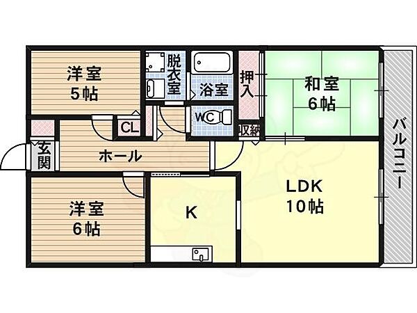 パークレジデンス ｜大阪府羽曳野市伊賀５丁目(賃貸マンション3LDK・4階・65.25㎡)の写真 その2