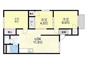 シャトードイワネ15号館  ｜ 大阪府富田林市藤沢台３丁目（賃貸アパート3LDK・1階・63.71㎡） その2