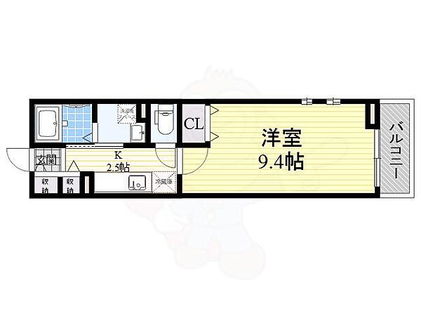 クレールコート ｜大阪府藤井寺市小山１丁目(賃貸アパート1K・1階・30.49㎡)の写真 その2