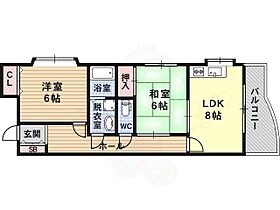 マツヤビル1 402 ｜ 大阪府羽曳野市白鳥１丁目（賃貸マンション2LDK・4階・56.00㎡） その2