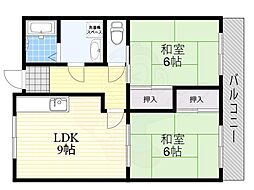 ルネアルマーニ 2LDKの間取図画像