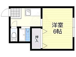福寿コーポ 1Kの間取図画像