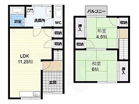 ロッヂm東山本新町6丁目B号  ｜ 大阪府八尾市東山本新町６丁目（賃貸テラスハウス2LDK・1階・59.19㎡） その2