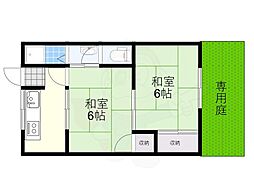 第二祐村文化 2Kの間取図画像