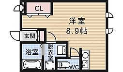 新栄プロパティー沢田 ワンルームの間取図画像