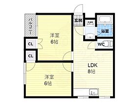 Rinon東山本新町  ｜ 大阪府八尾市東山本新町１丁目（賃貸アパート2LDK・2階・42.00㎡） その2