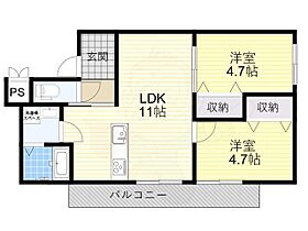 M・Celeste柏原今町  ｜ 大阪府柏原市今町２丁目（賃貸アパート2LDK・3階・44.92㎡） その2