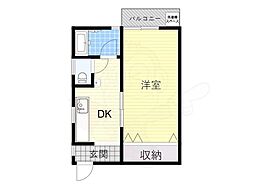 恵マンション 1DKの間取図画像