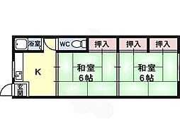 光マンション 2Kの間取図画像