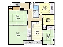 メゾン松原 5LDKの間取図画像