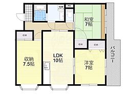 シャトルヌーベル 3LDKの間取図画像