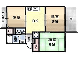 フレール 3DKの間取図画像