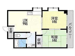 メゾンプレザーント 2LDKの間取図画像