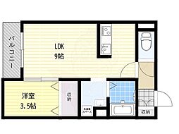 リーヴェ恵我之荘 1階/-