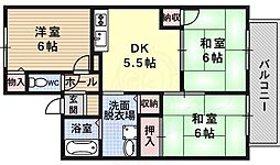 アネックス津和1番館 3DKの間取図画像
