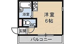 メゾン竹ノ内 ワンルームの間取図画像