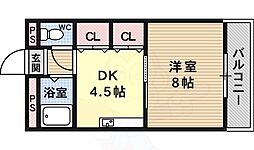 マツダ21 1DKの間取図画像