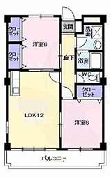 サングレイス 2LDKの間取図画像