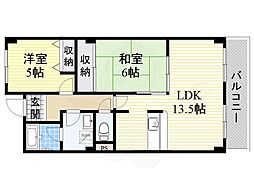 エクセレンス 2LDKの間取図画像