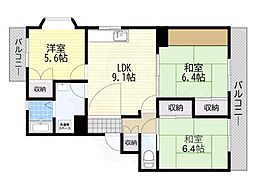 ワンズレジデンス羽曳ヶ丘 B棟 2階/-