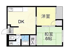 ビートル山本北C棟 3階/-