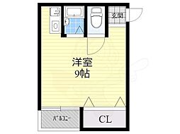 フェローズ21 ワンルームの間取図画像