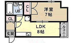グリーンハイツ佐野 1LDKの間取図画像