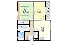 さんさん藤井寺 2DKの間取図画像