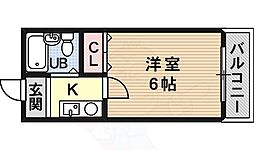 ウィル久保 1Kの間取図画像