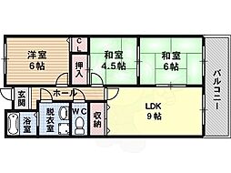 エムテック藤井寺 2LDKの間取図画像