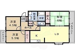ペシュ・メゾン新熊 3LDKの間取図画像