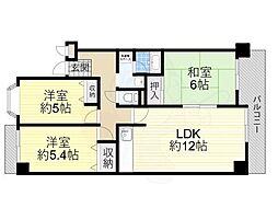 アンリハイツ 3LDKの間取図画像