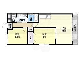 ウッドファイブ2 2LDKの間取図画像