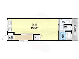 ヤマダマンション ワンルームの間取図画像