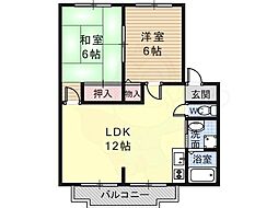 アーバン春日 2LDKの間取図画像