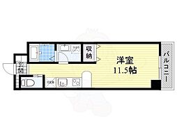 ガーデンパレス久宝寺 ワンルームの間取図画像