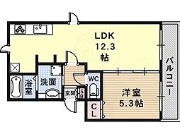 ピュア・グレース 1LDKの間取図画像