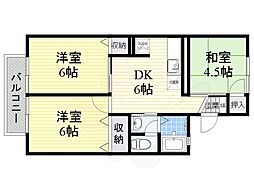 エスポワールT 3DKの間取図画像