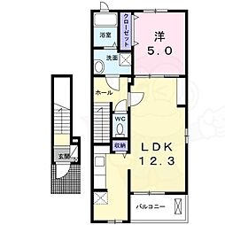 ラ・エルヴィータ 1LDKの間取図画像