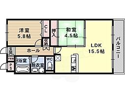 ナガレ35 2LDKの間取図画像