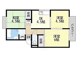 グリーンヒルC 3DKの間取図画像