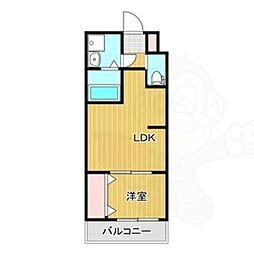 カーサフォルトゥナート羽曳野II 1LDKの間取図画像