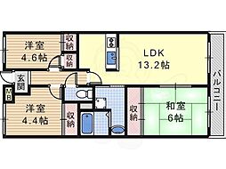 ファフニール松原 3LDKの間取図画像