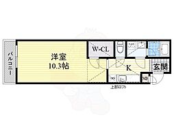 ルーチェ 1Kの間取図画像