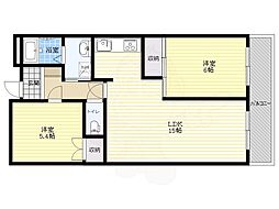テイズ・メゾン 2LDKの間取図画像