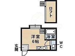 ハイムすずらん ワンルームの間取図画像