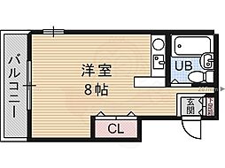 アメージングエステート ワンルームの間取図画像