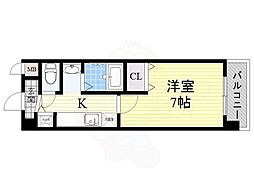 ベルドミール末広五番館 1Kの間取図画像